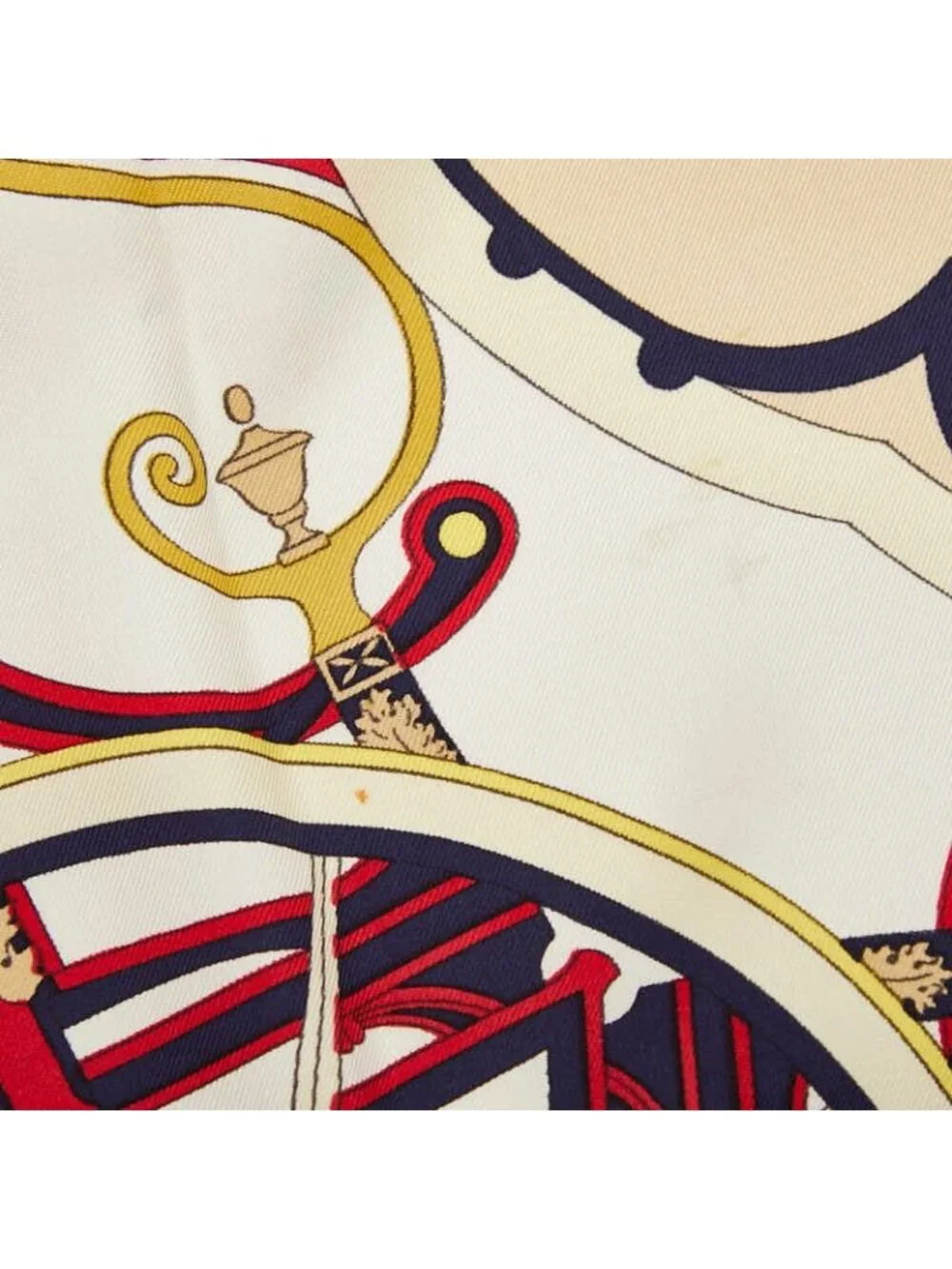 Hermes Carre 90 Washington's Carriage George Scarf Navy Multicolor Silk